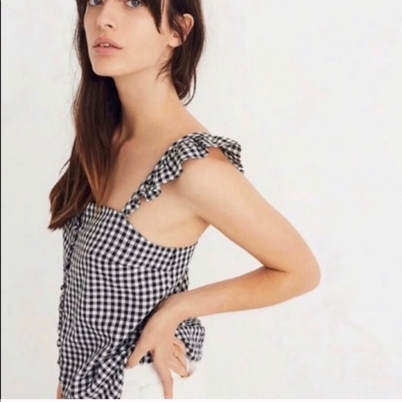 Madewell NWT gingham blouse - Picture 2 of 3
